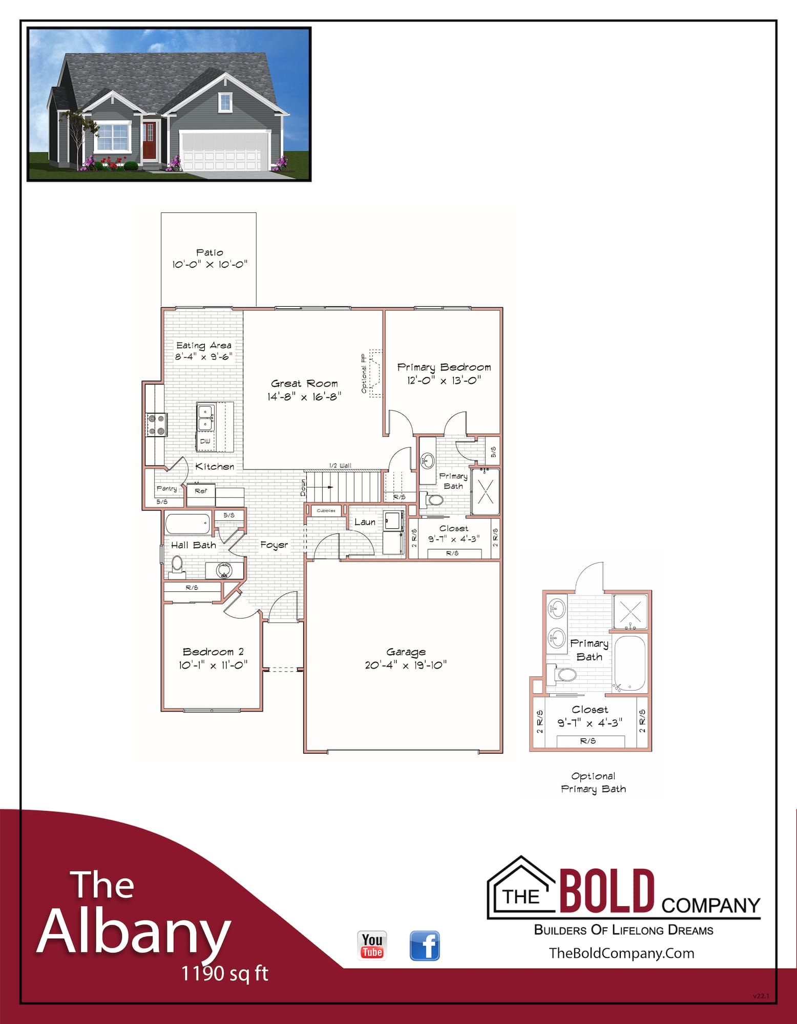 Home Builders Northern Kentucky Floor Plan Flyer Albany Version 1 The Bold Company