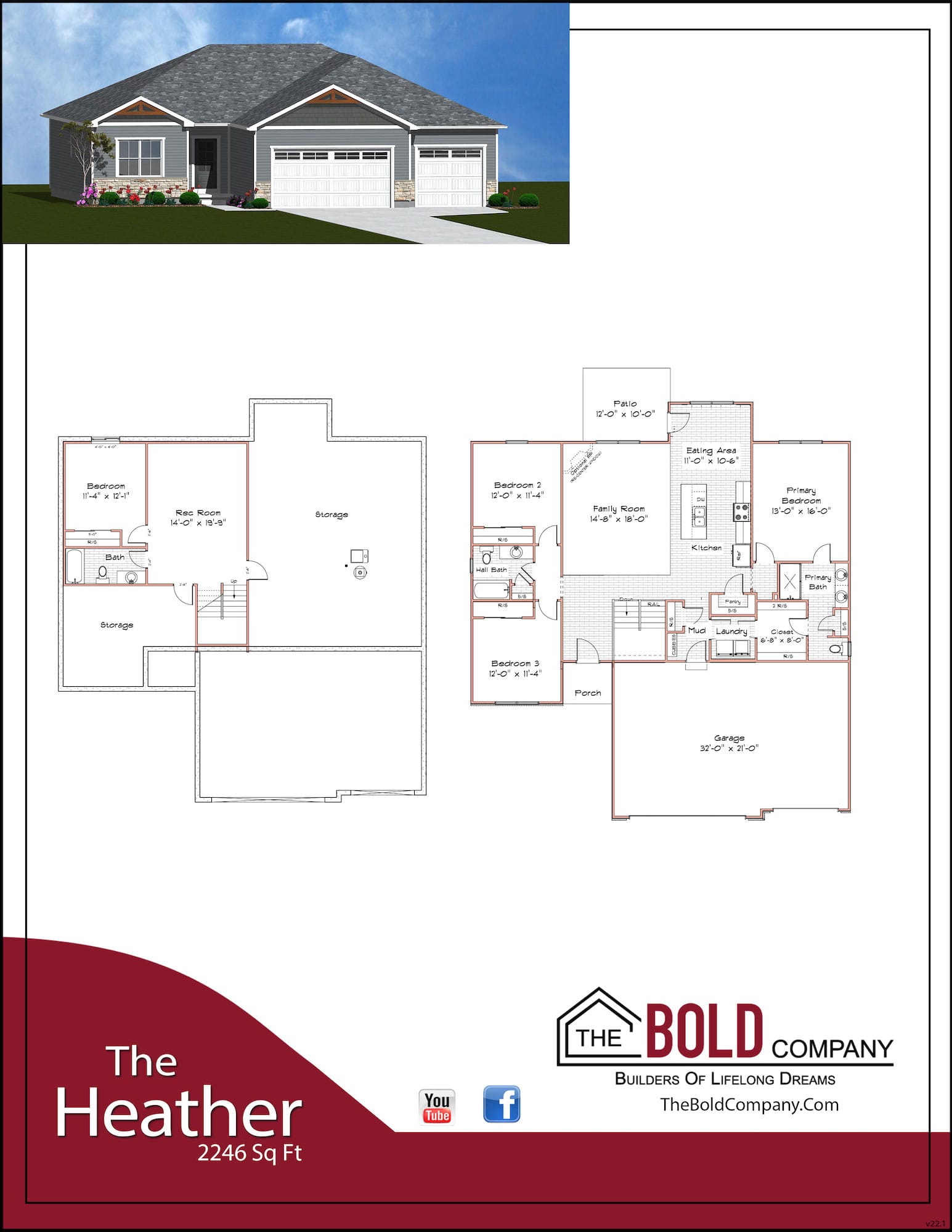 Home Builders Northern Kentucky Floor Plan Flyer Heather Plan Version 4 The Bold Company
